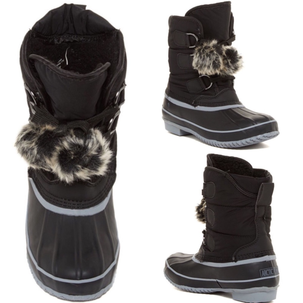 Arctic Plunge Addy Faux Fur Lined Snow Boots Gray